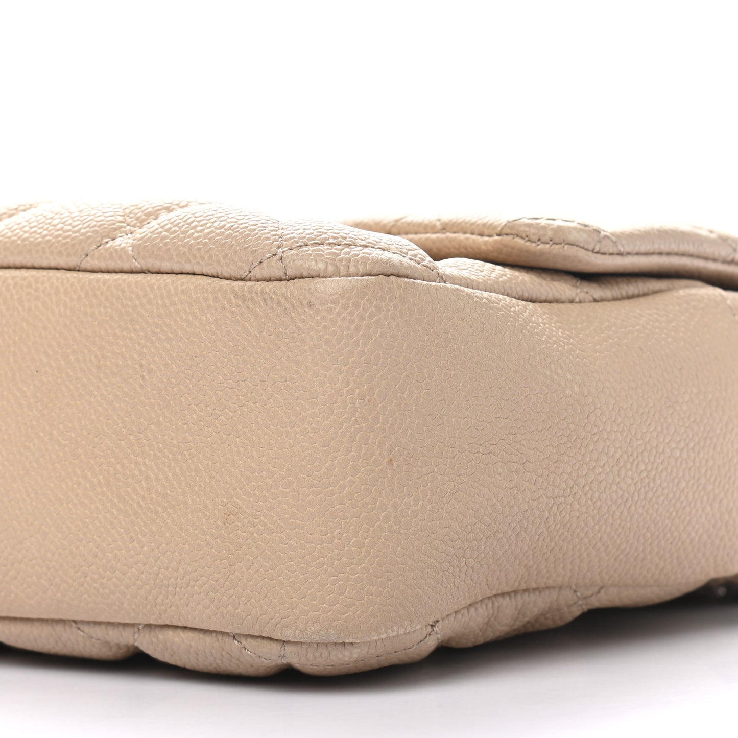 Caviar Quilted Jumbo Easy Flap Beige