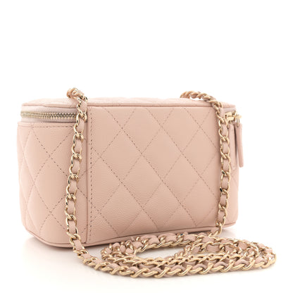 Chanel Caviar Quilted Small Vanity Case With Chain Light Beige 3 of 11