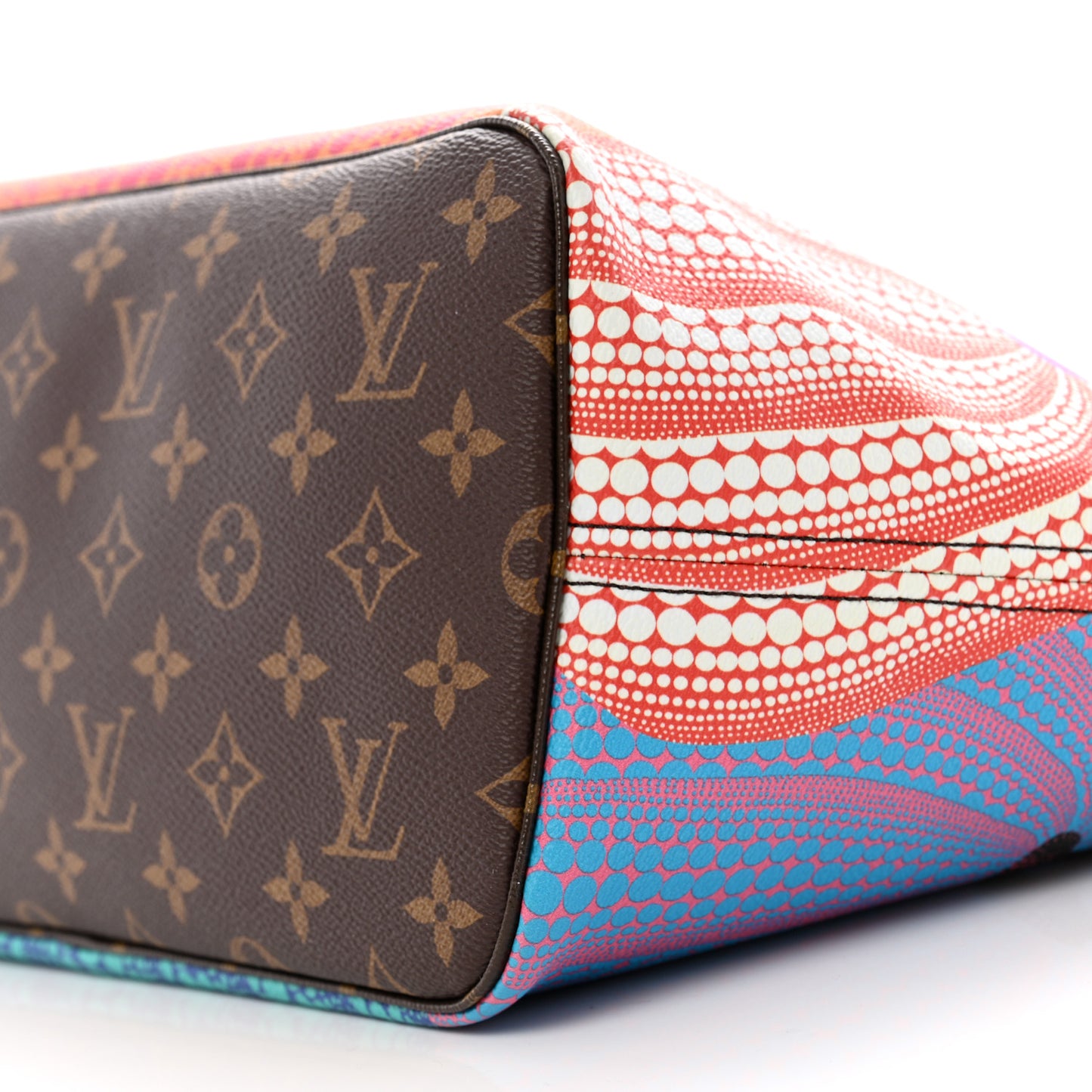 LV X YK Monogram Kusama Pumpkin Neverfull MM
