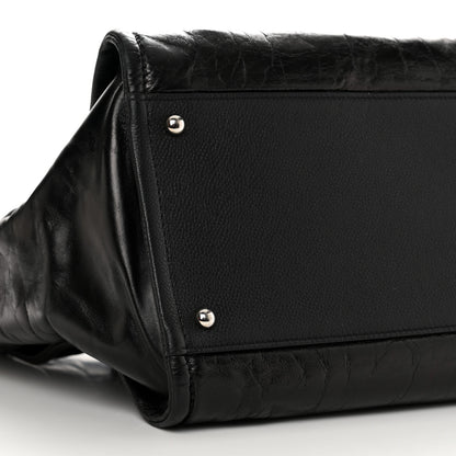 Chanel Glazed Calfskin Medium Deauville Tote Black 10 of 11