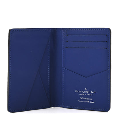 Louis Vuitton Taurillon Illusion Pocket Organizer Bleu Rose 5 of 14