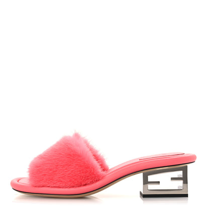 Fendi Mink FF Baguette Sandals 40 Kissed 1 of 10