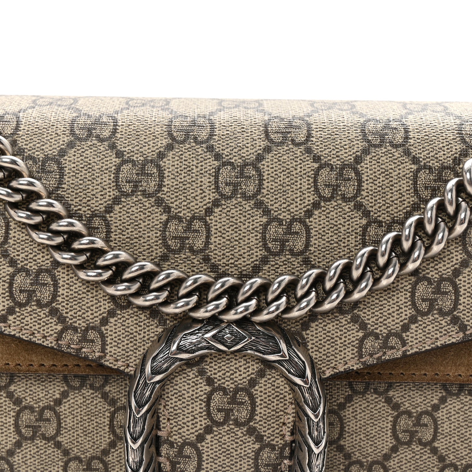 Gucci GG Supreme Monogram Small Dionysus Shoulder Bag Taupe 8 of 10