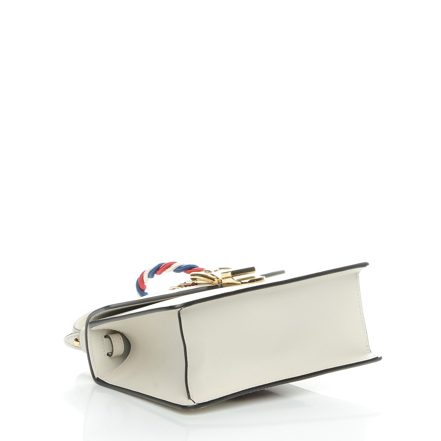 Calfskin Mini Sylvie Top Handle Bag White