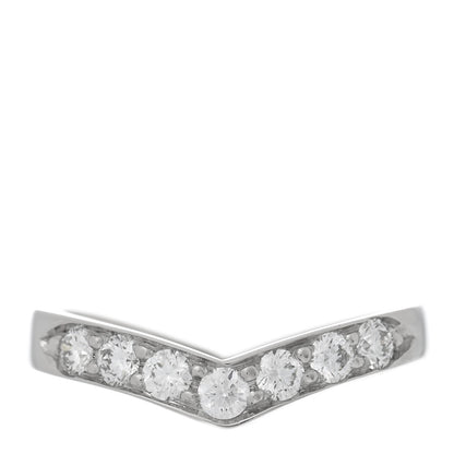 Tiffany Platinum Diamond V Band Ring 49 5 1 of 4