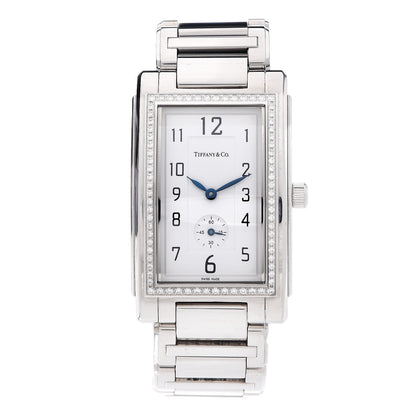 Tiffany Stainless Steel Diamond Bezel 27mm Grand Resonator Quartz Watch 1 of 6