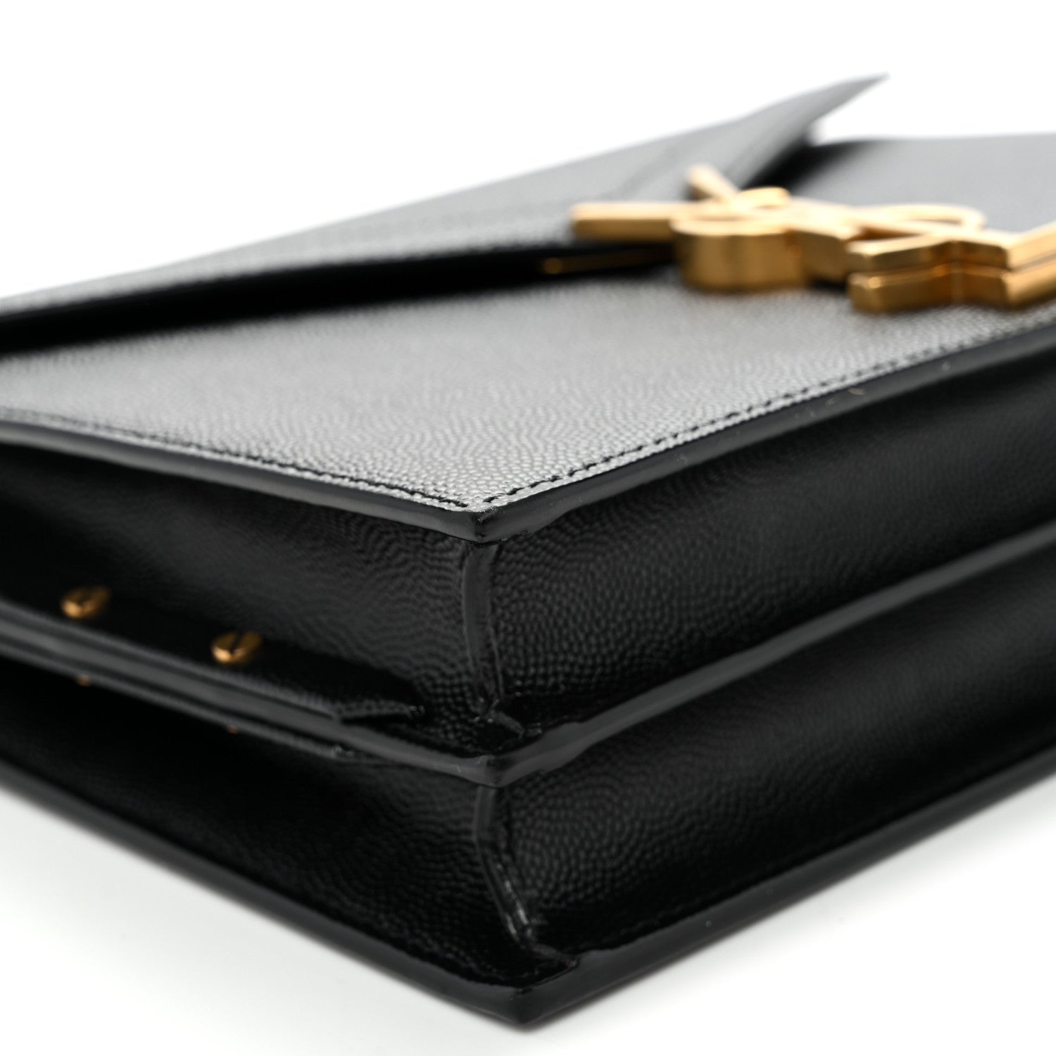 Saint Laurent Grain De Poudre Monogram Cassandra Clasp Bag Black Rouge Legion 9 of 11
