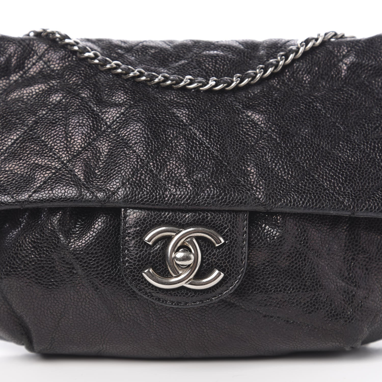 Chanel Caviar Quilted Medium Elastic Flap Black 12 of 12