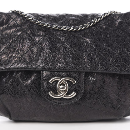 Chanel Caviar Quilted Medium Elastic Flap Black 12 of 12
