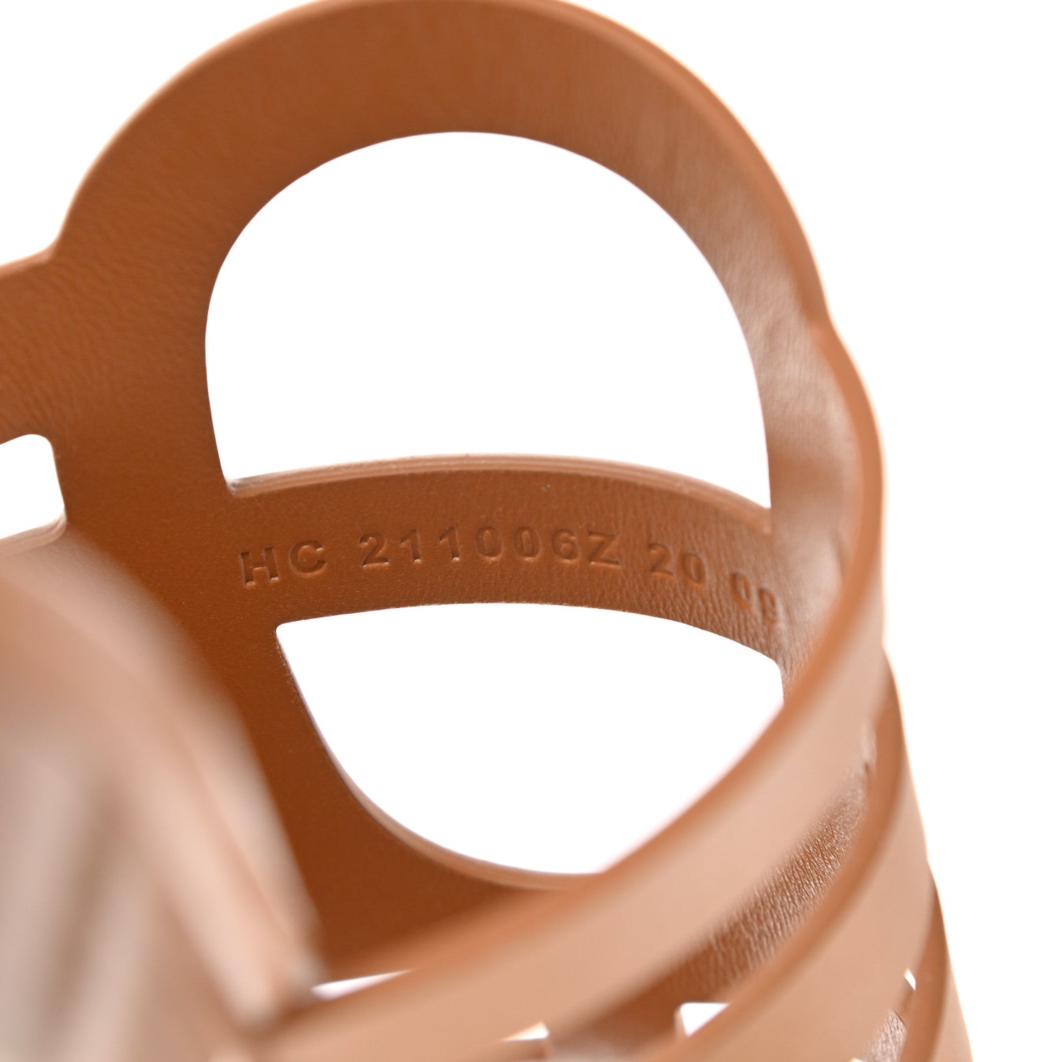 Hermes Calfskin Camelia Sandals 38 Naturel 8 of 9