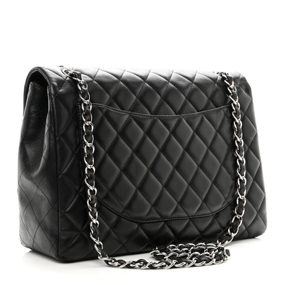 Chanel Lambskin Quilted Maxi Single Flap Black 4 of 12