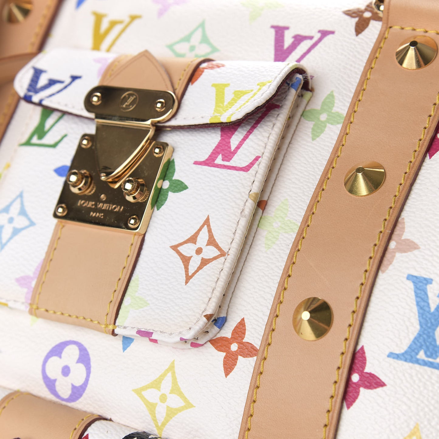 Monogram Multicolor Keepall 45 White