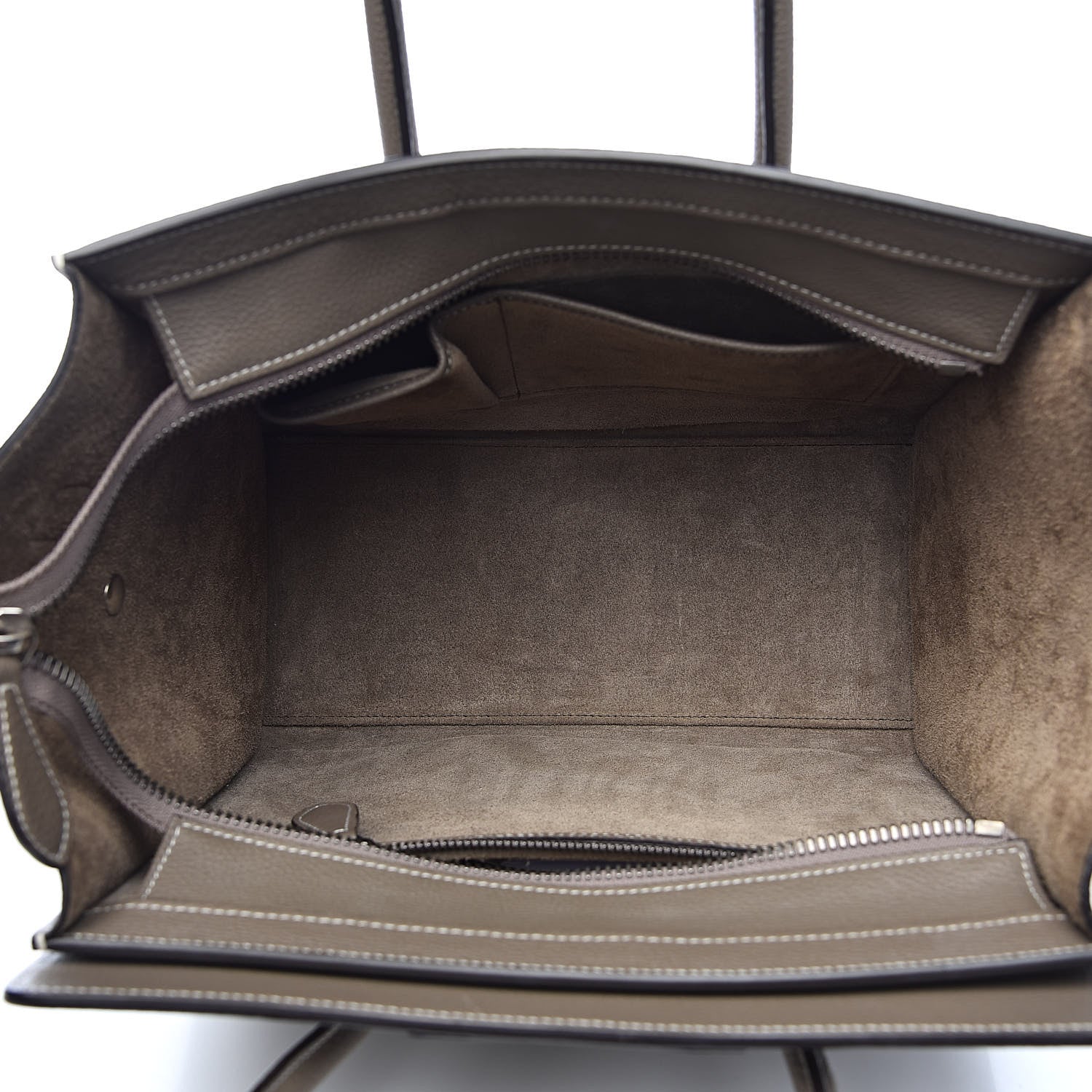 Celine Drummed Calfskin Micro Luggage Souris 5 of 14