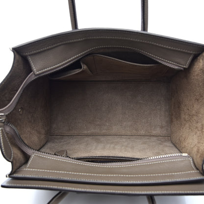 Celine Drummed Calfskin Micro Luggage Souris 5 of 14
