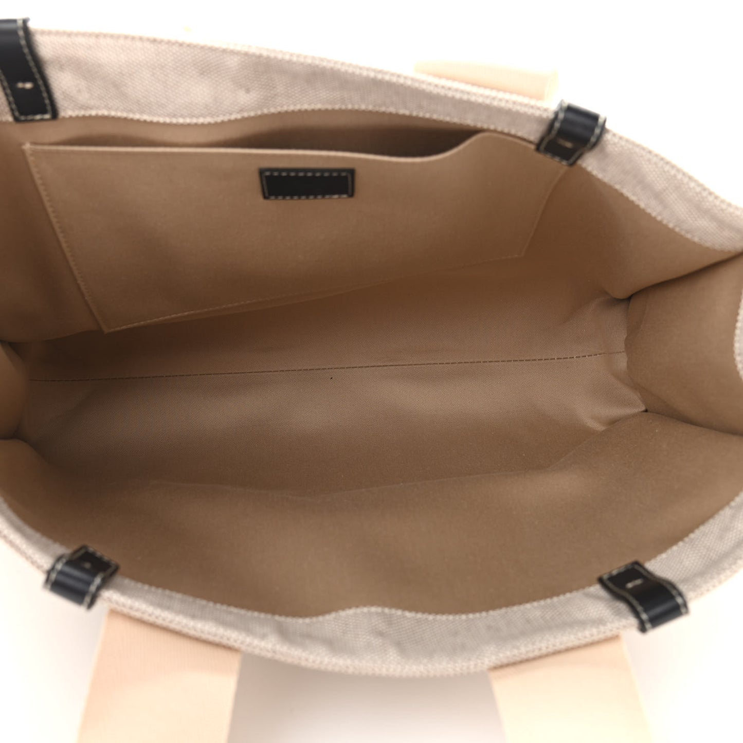 Cotton Calfskin Large Woody Ribbon Tote White Blue