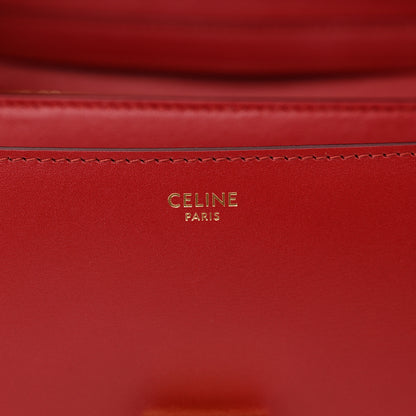 Celine Box Calfskin Medium Classic Box Flap Bag Red 6 of 13