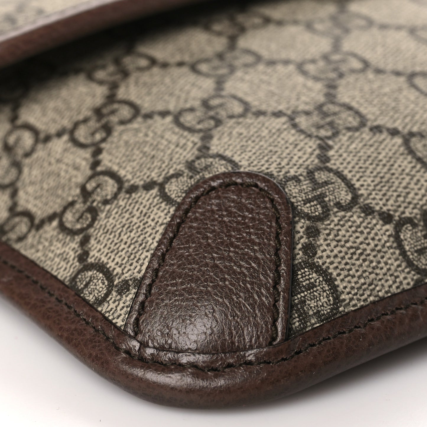 GG Supreme Monogram Neo Vintage Web Belt Bag Brown