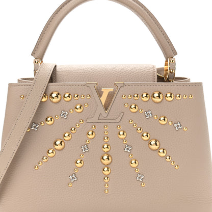 Louis Vuitton Taurillon Studded Sol Capucines PM Galet 8 of 10