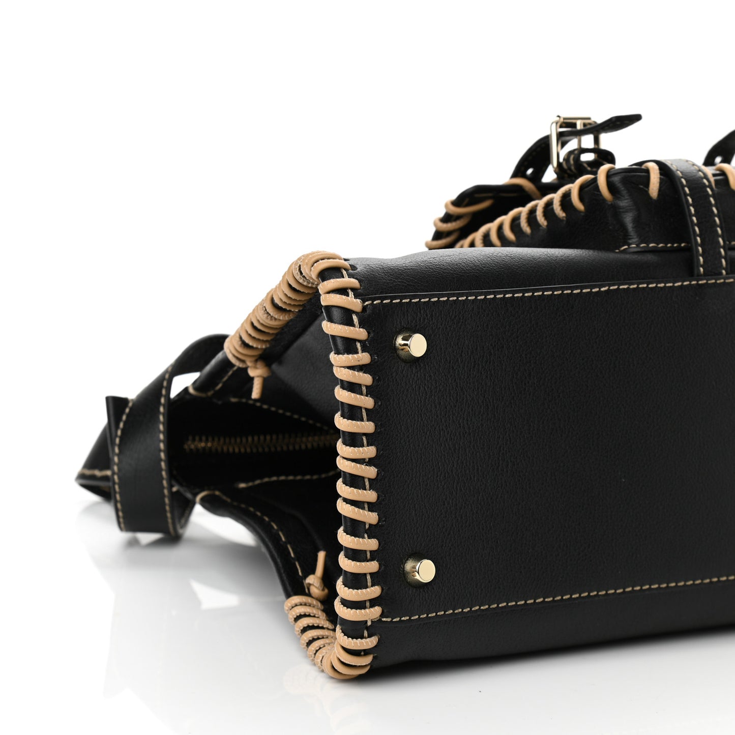 Calfskin Braided Medium Edith Black