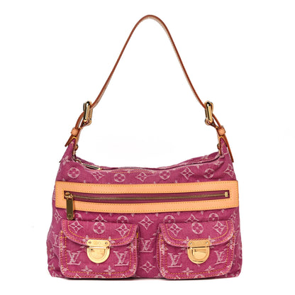 Louis Vuitton Denim Baggy PM Fuchsia 1 of 11