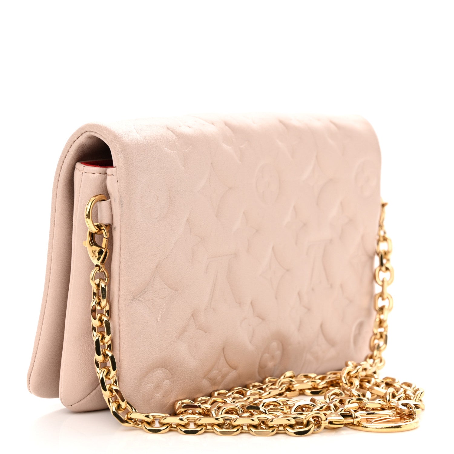 Louis Vuitton Lambskin Embossed Monogram Fall in Love Pochette Light Pink 3 of 13