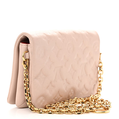 Louis Vuitton Lambskin Embossed Monogram Fall in Love Pochette Light Pink 3 of 13