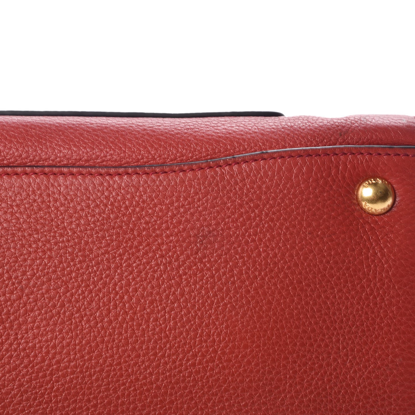 Vitello Daino Shopping Tote Rosso
