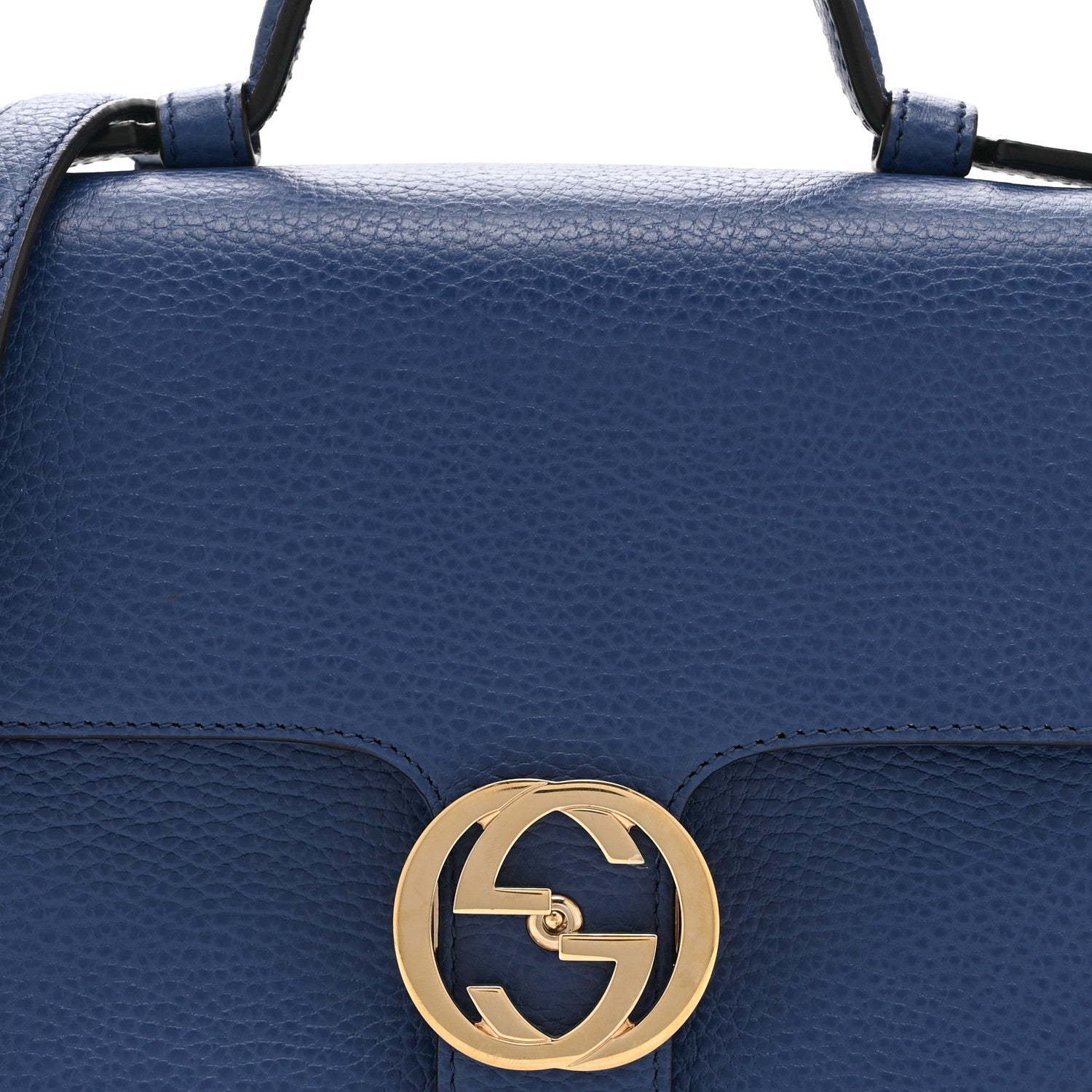 Gucci Dollar Calfskin Interlocking G Top Handle Shoulder Bag