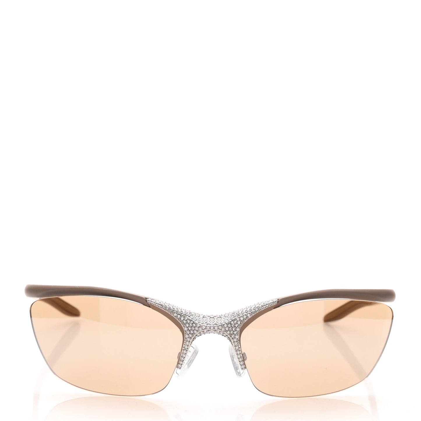 Acetate Matte Crystal 62MM Cat Eye FE40176U Sunglasses Light Brown