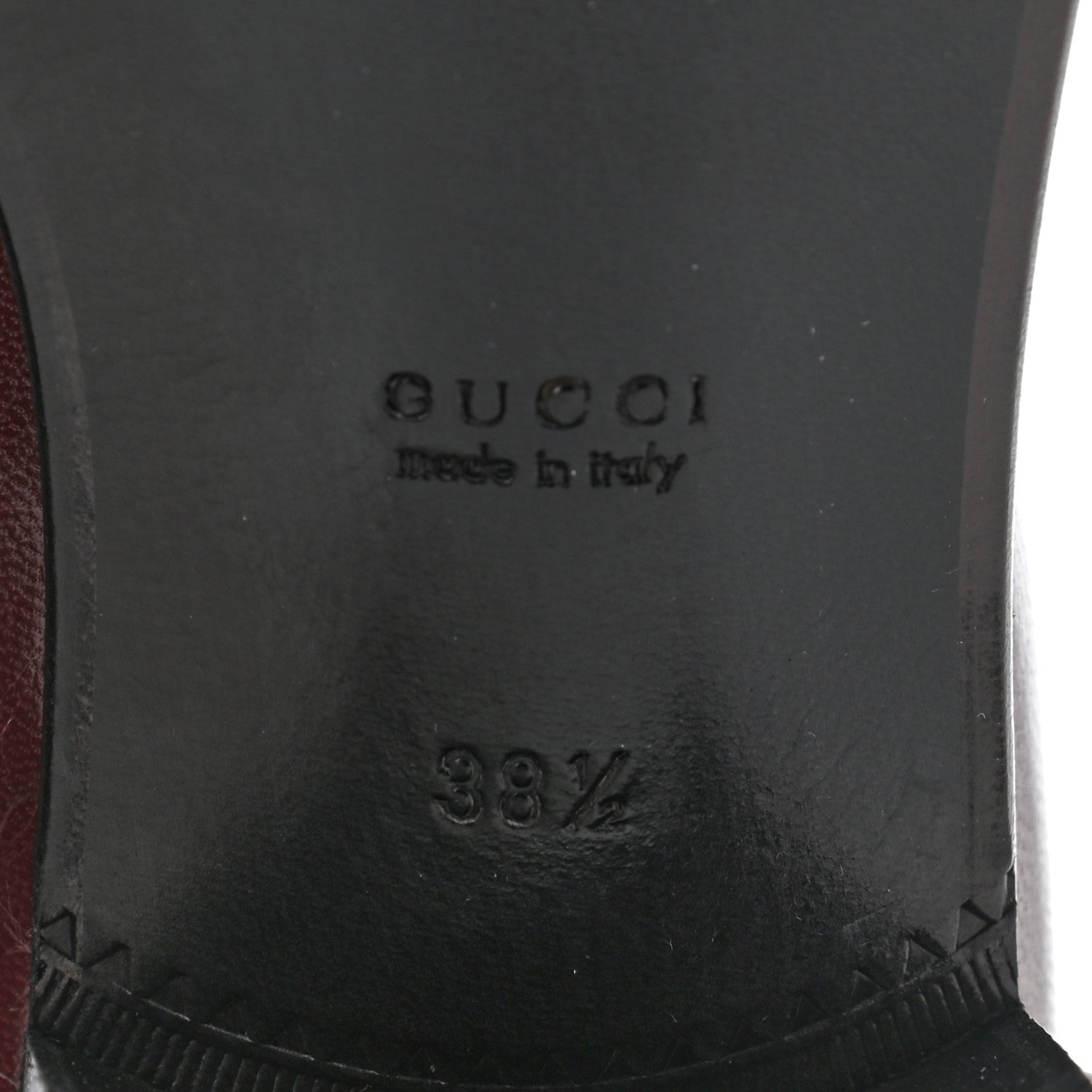 Gucci Goatskin Kitten Chain Horsebit Ankle Boots 38.5 Bordeaux 6 of 13