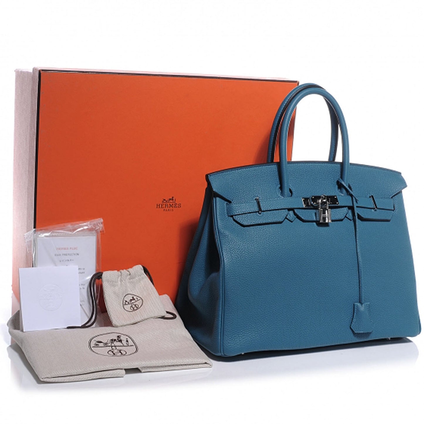 Togo Birkin 35 Cobalt Bleu