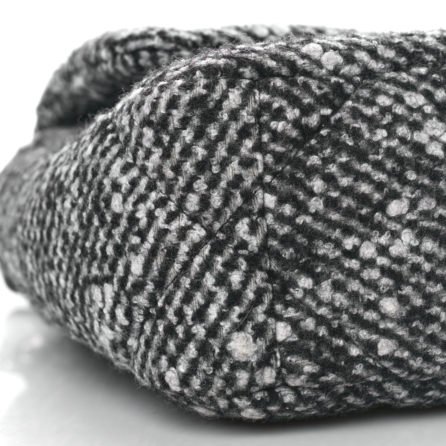 Chanel Tweed Quilted Medium Chanel 19 Flap Black White 8 of 9