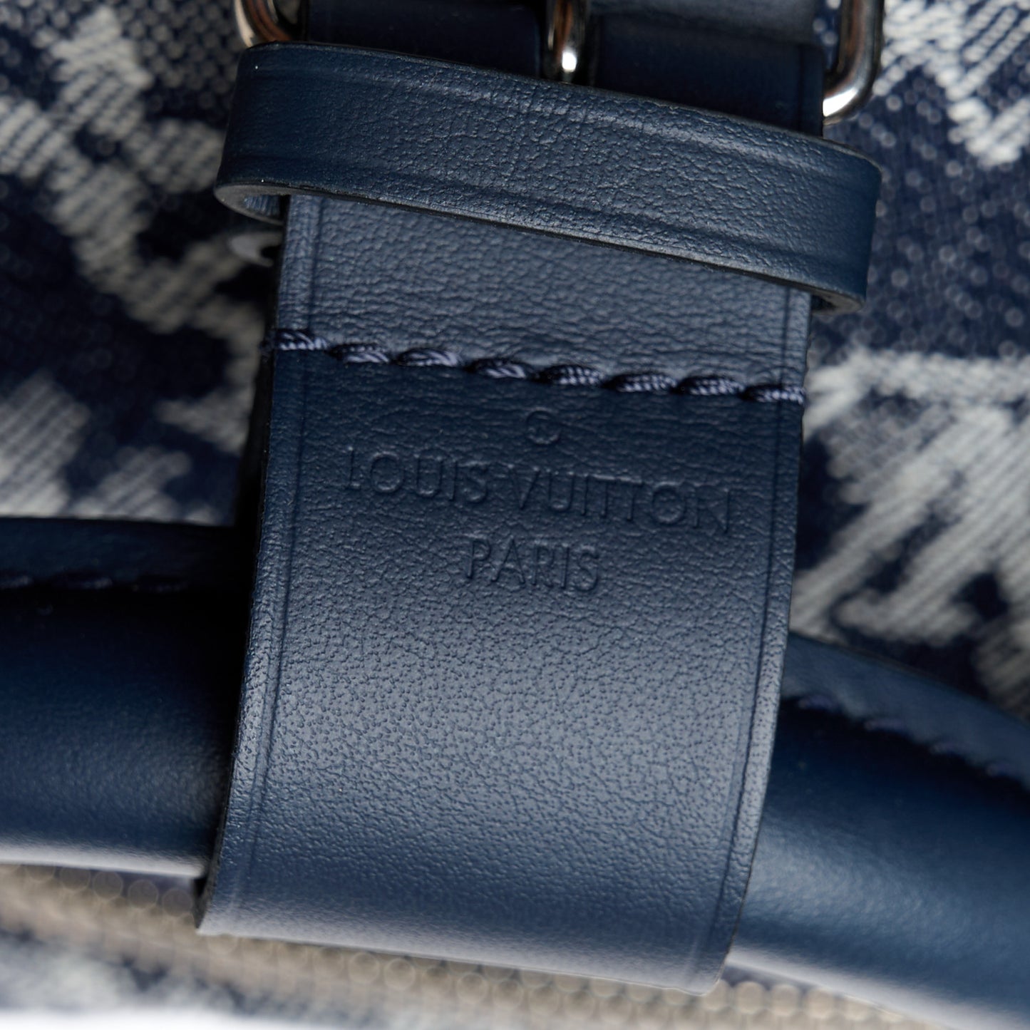 Monogram Tapestry Keepall Bandouliere 50 Bleu