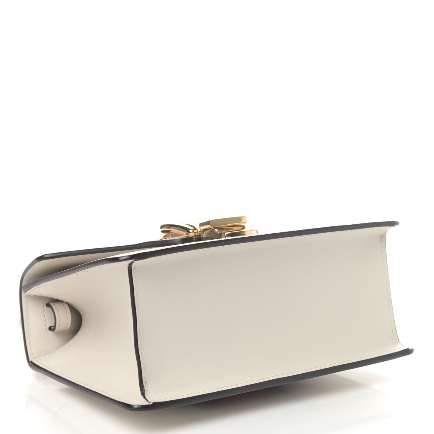Calfskin Mini Sylvie Top Handle Bag White