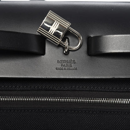 Hermes Military Toile Vache Hunter Herbag Zip PM 31 Black 6 of 10