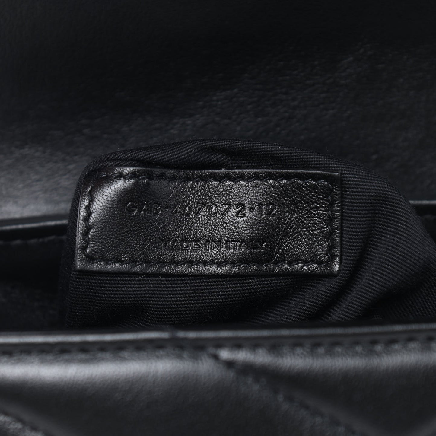 Calfskin Y Quilted Monogram Toy Loulou Crossbody Bag Black
