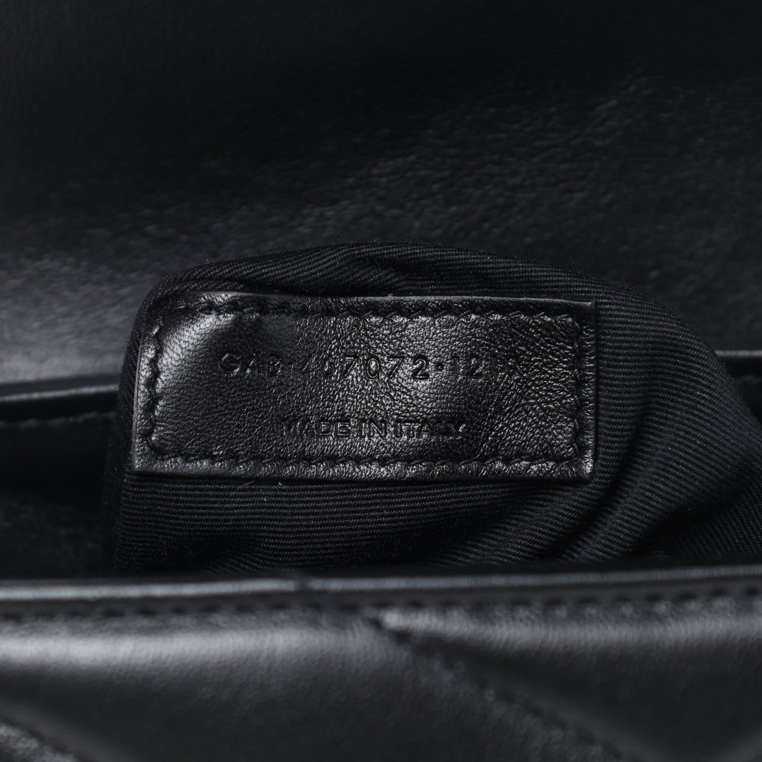 Saint Laurent Calfskin Y Quilted Monogram Toy Loulou Crossbody Bag Black 7 of 7