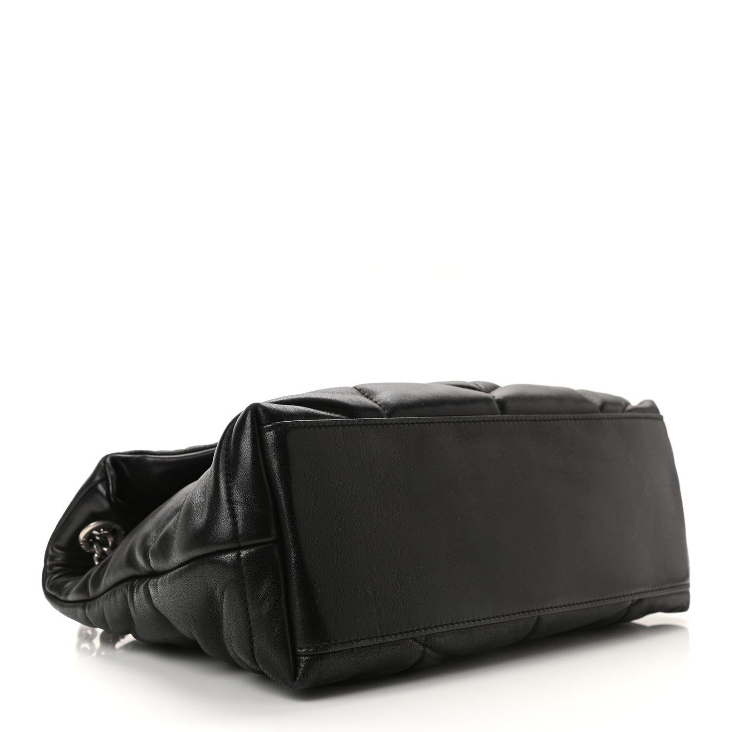 Saint Laurent Lambskin Quilted Small Loulou Puffer Monogram Chain Satchel Black 3 of 9