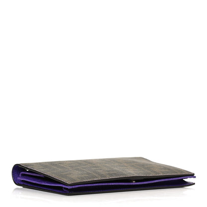 Fendi Zucca Spalmati Chain Clutch Tobacco Purple 3 of 11