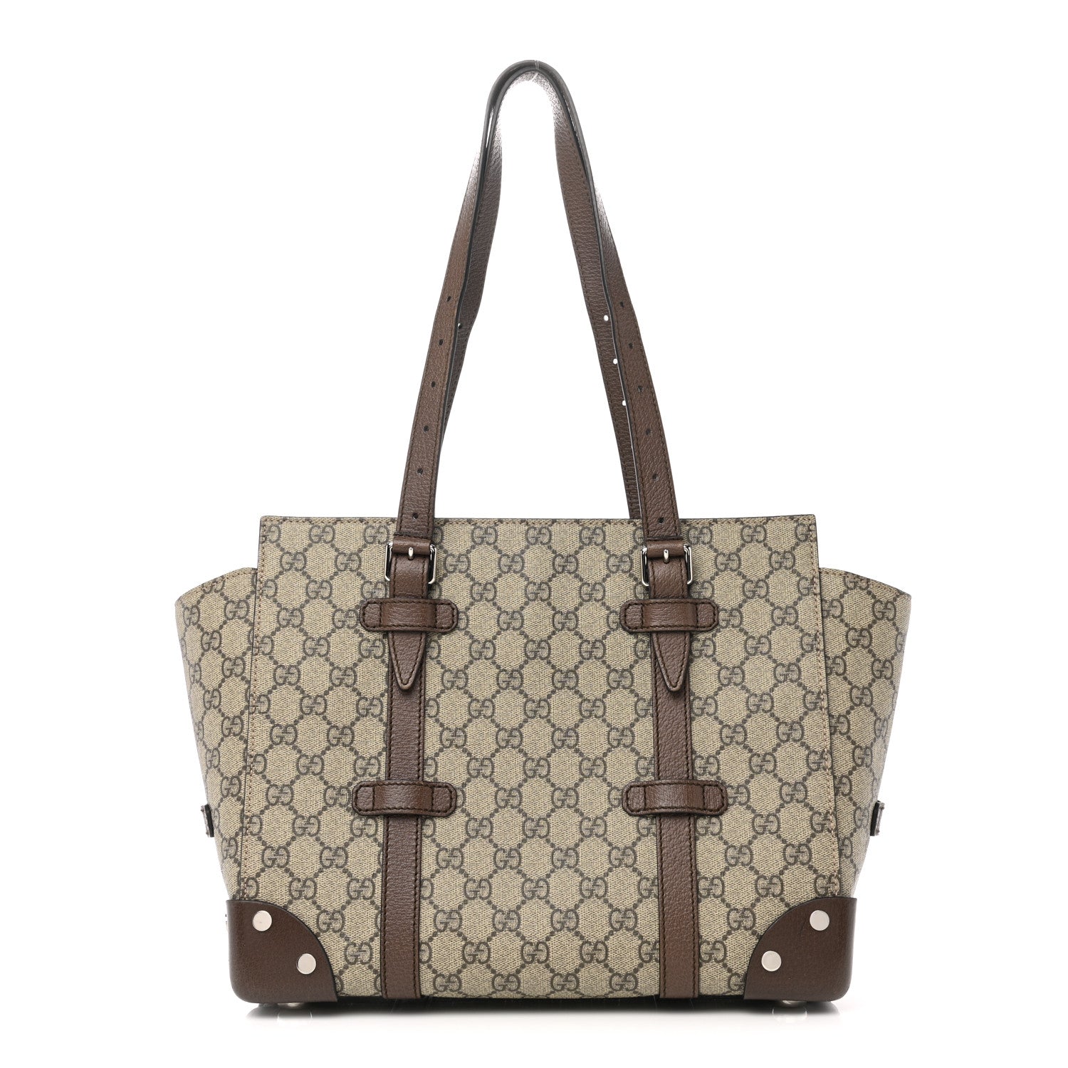 Gucci GG Supreme Monogram Small Tote Bag Beige Ebony 1 of 11