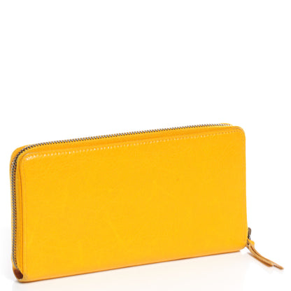 Balenciaga Agneau Classic Hardware Continental Zip Around Wallet Mangue 3 of 11