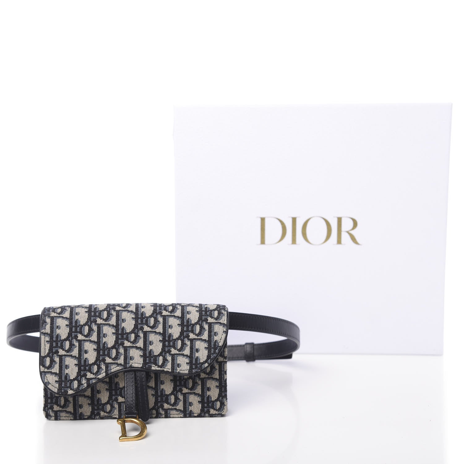 Christian Dior Oblique Saddle Belt Bag Blue 11 of 11