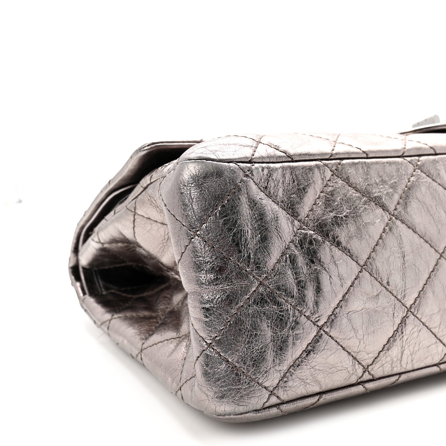 Chanel Metallic Aged Calfskin Quilted 2.55 Reissue 228 Flap Silver 9 of 10