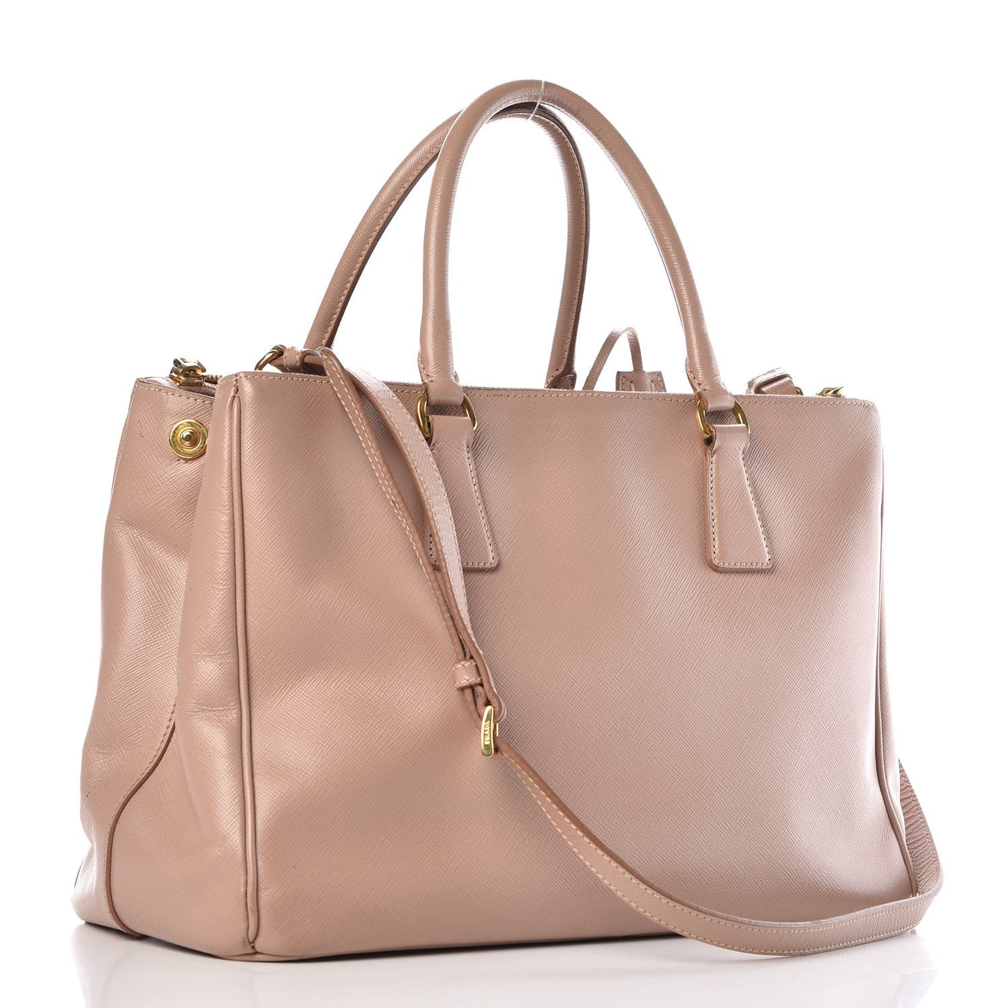Saffiano Medium Galleria Double Zip Tote Cammeo