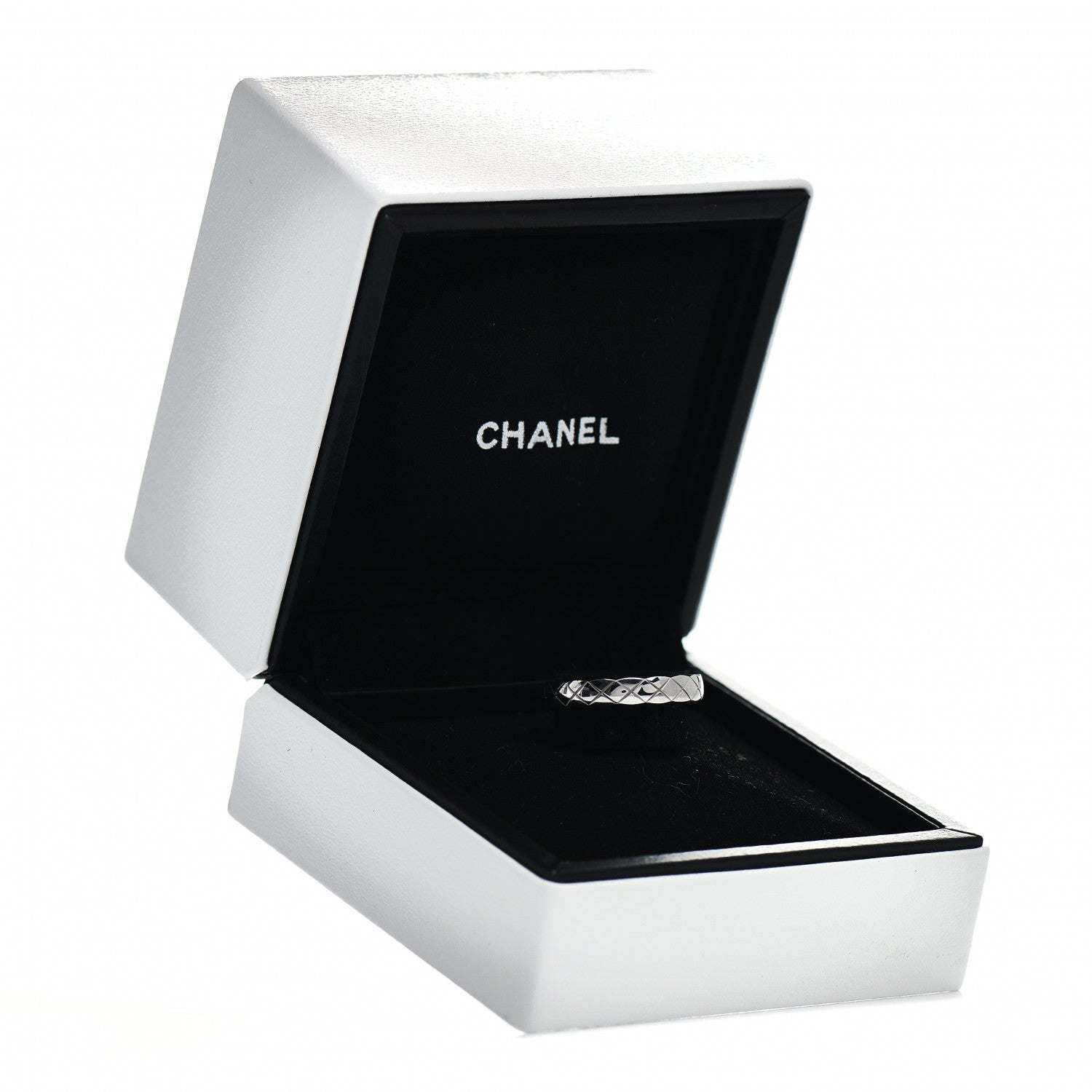 Chanel 18K White Gold Mini Coco Crush Ring 48 4.5 5 of 5
