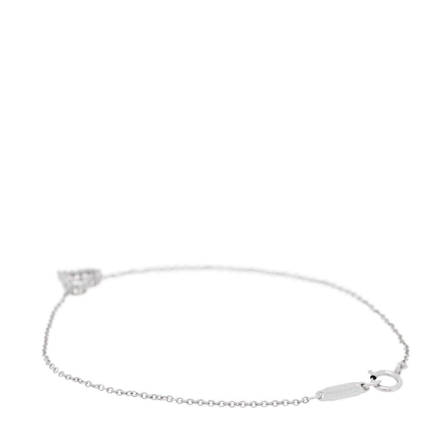 Platinum Diamond Heart Bracelet