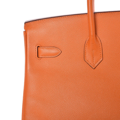 Hermes Epsom Birkin 35 Orange 30 of 41
