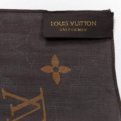 Louis Vuitton Silk Monogram Uniformes Pocket Square 3 of 3