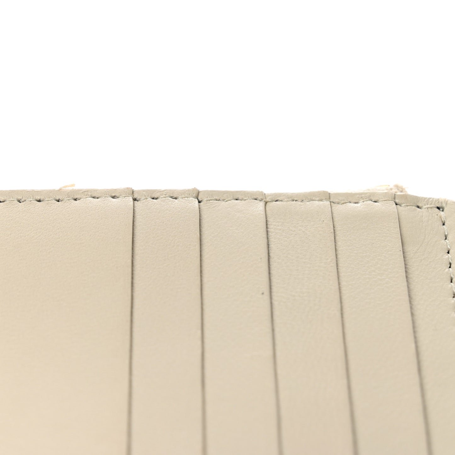 Calfskin Monogram Fragments Zippered Card Case Crema Soft