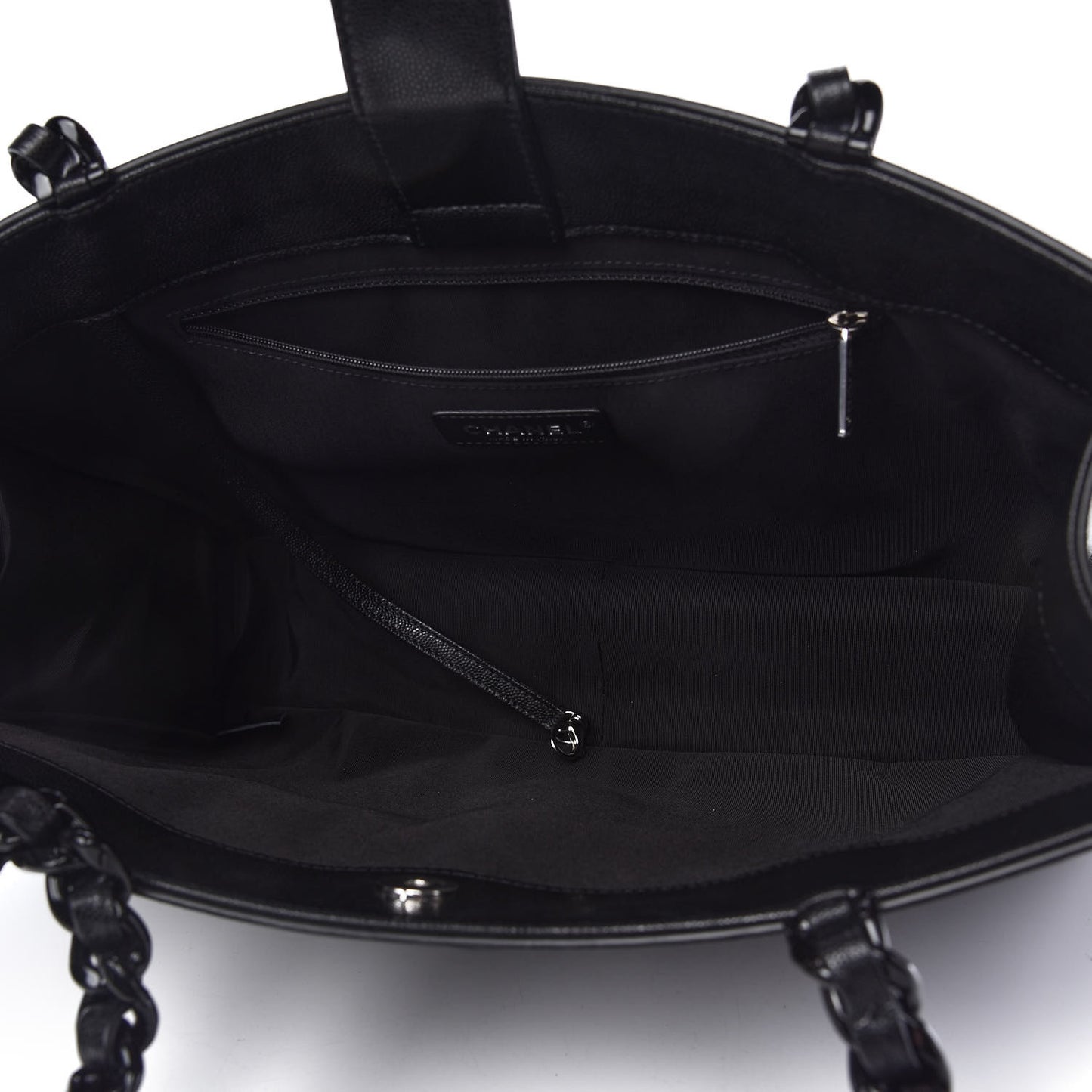 Caviar Quilted My Everything Large Shopping Tote Black